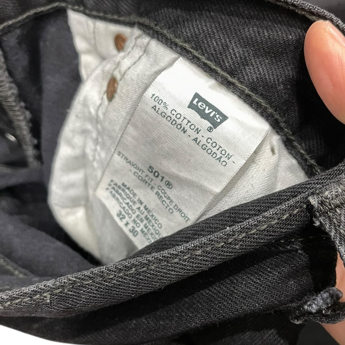 00s 리바이스 501 블랭크탭 흑청 상품이미지4