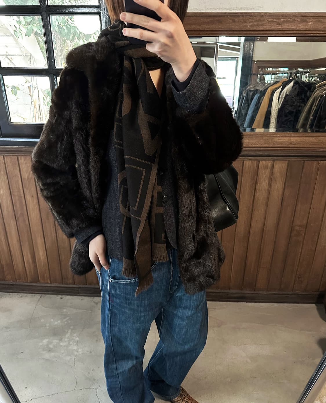 JPV high-neck fur jacket 상품이미지5