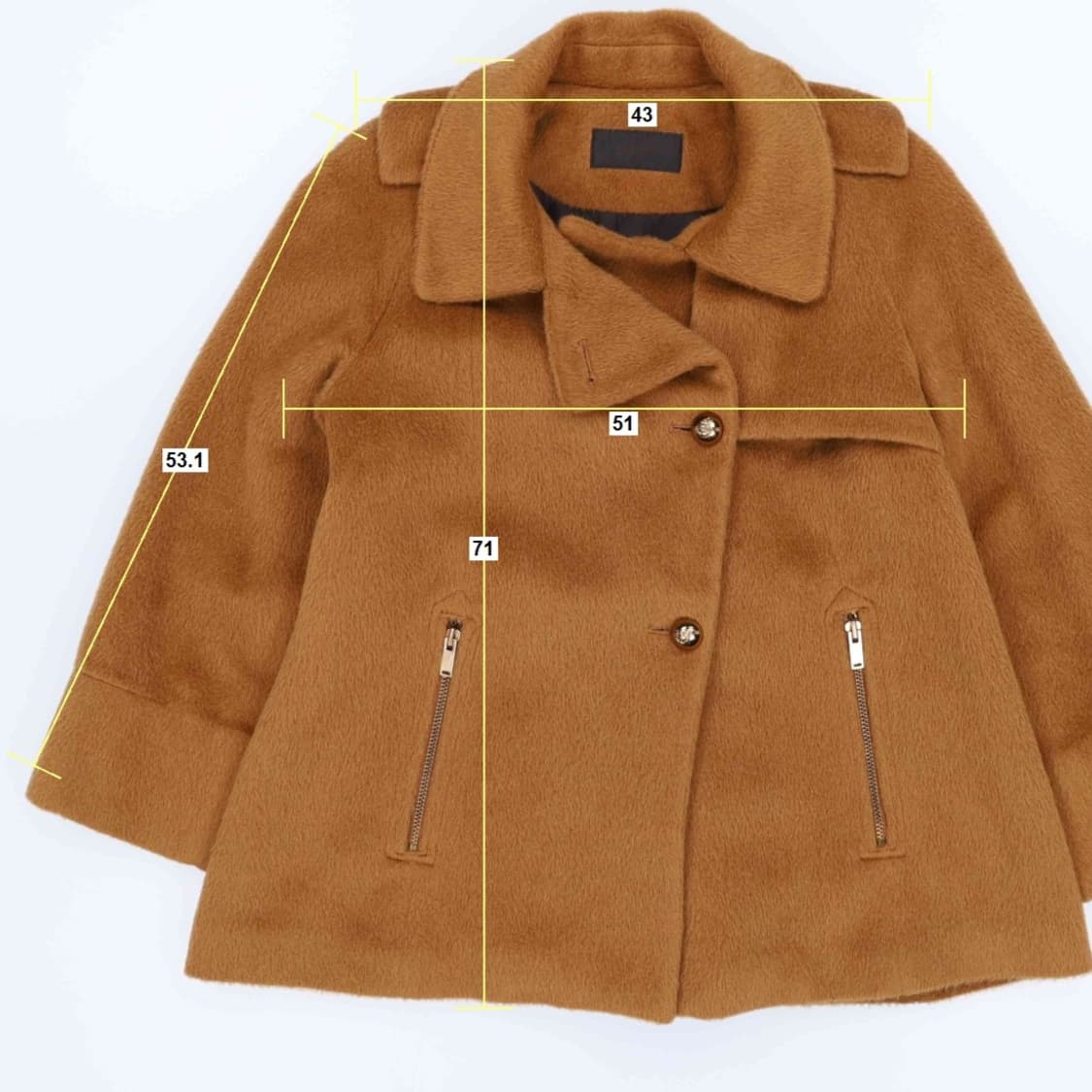 [82-94-160] 시스템 한섬 여성 라마 하프 코트 3896 상품이미지10