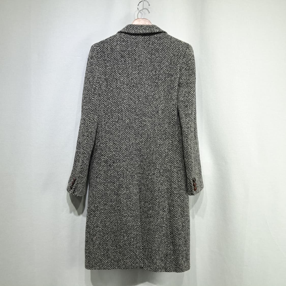 CN858W M 막스마라 버진울 모노 체크 롱 코트 상품이미지9