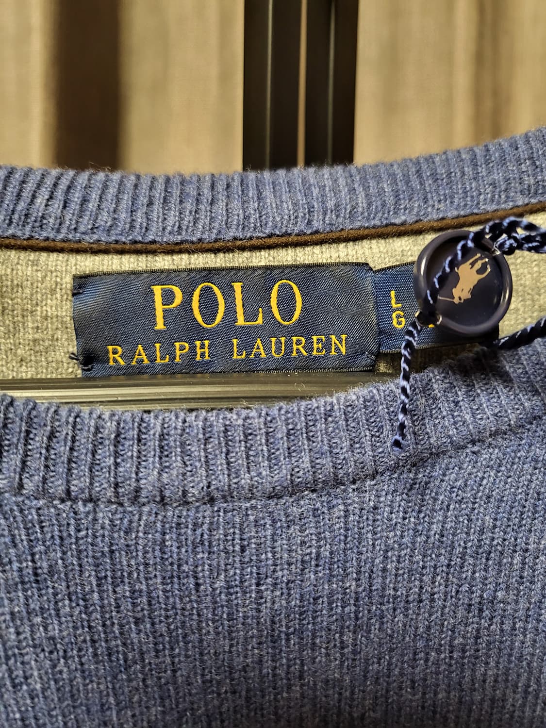 [L] 폴로랄프로렌 메리노울 니트 블루(백화점판) 상품이미지2