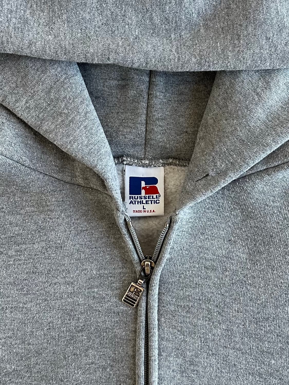 90s 빈티지 러셀 후드집업 그레이 L USA 상품이미지7