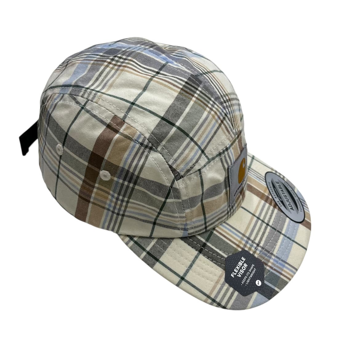 칼하트 아이보리 베이지체크 스냅백 상품이미지6