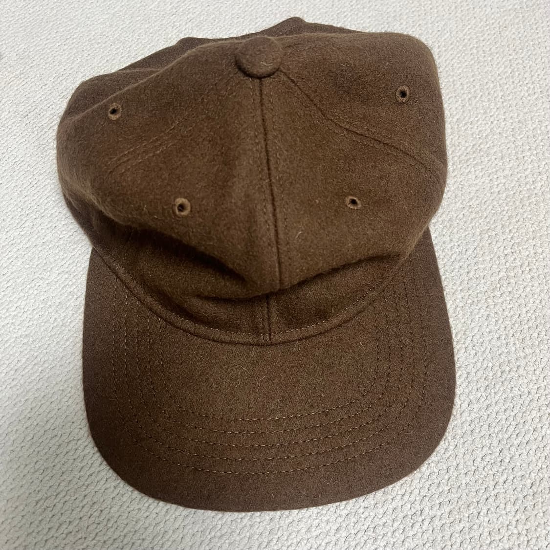 오가프 울 블렌드 솔리드 캡 브라운 상품이미지1