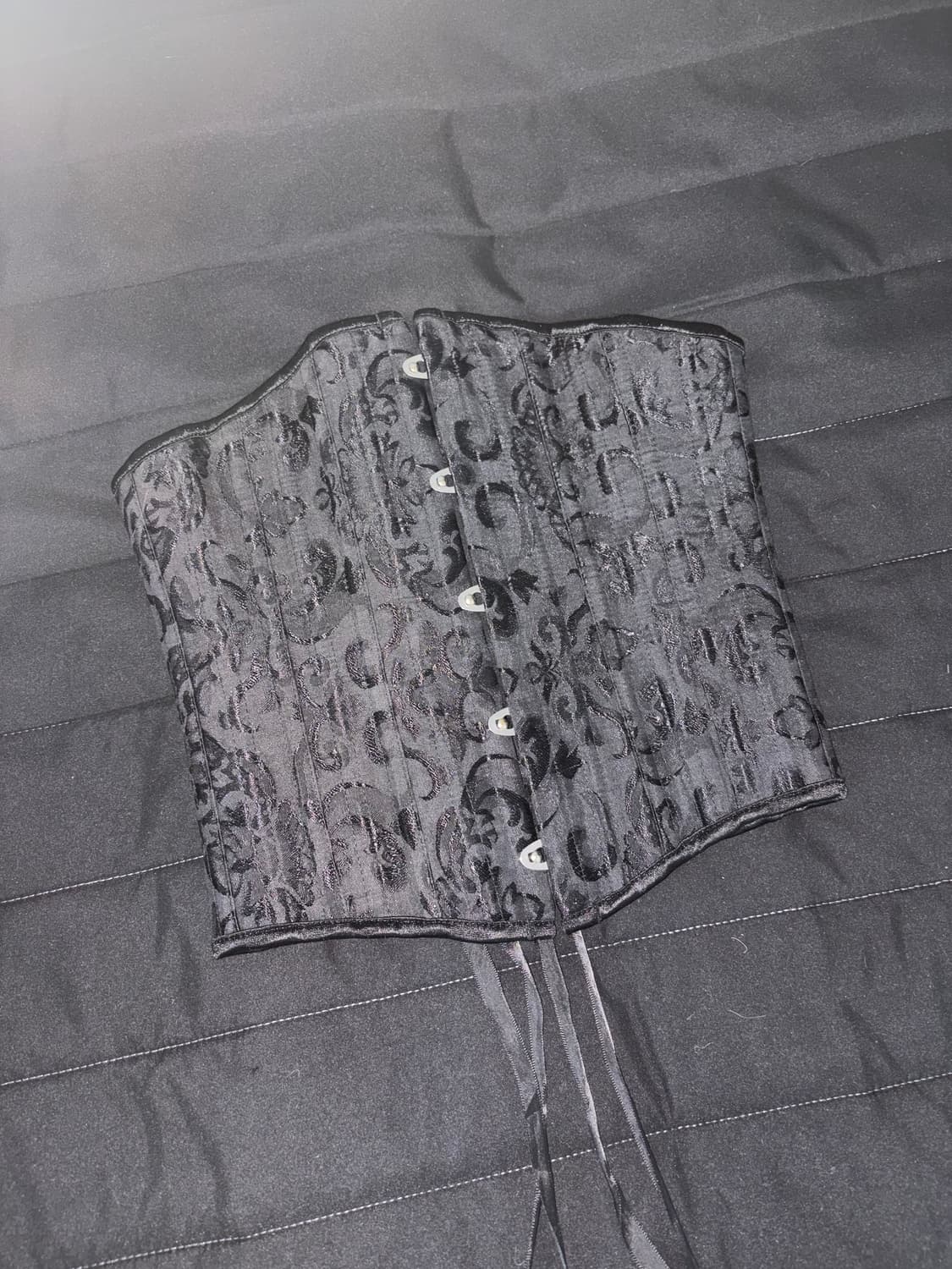 블랙 자카드 패턴 코르셋  상품이미지1