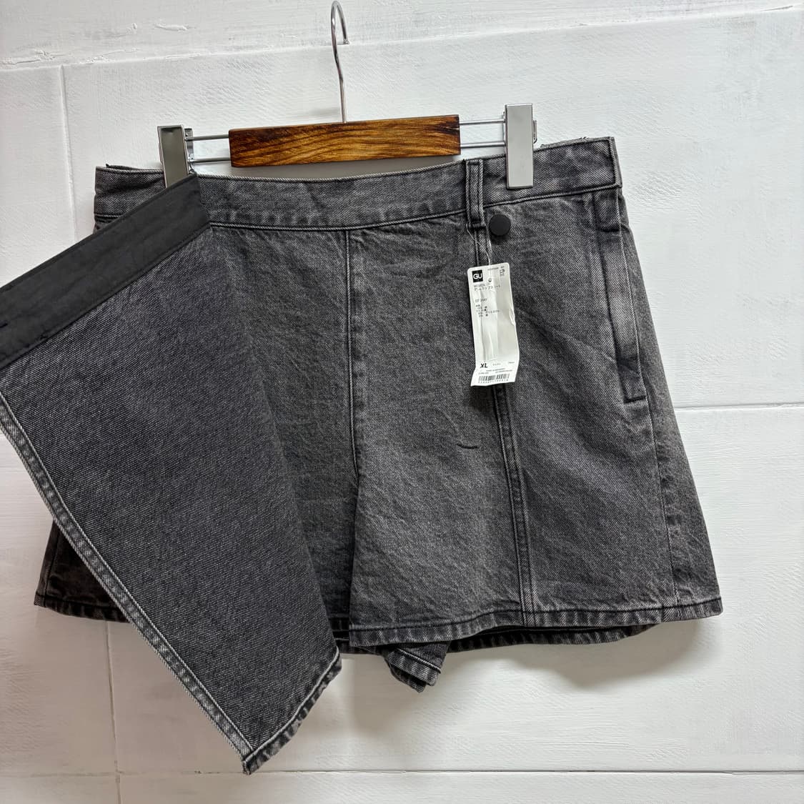 GU 지유 데님 미니 랩 치마바지 (새상품) 상품이미지3