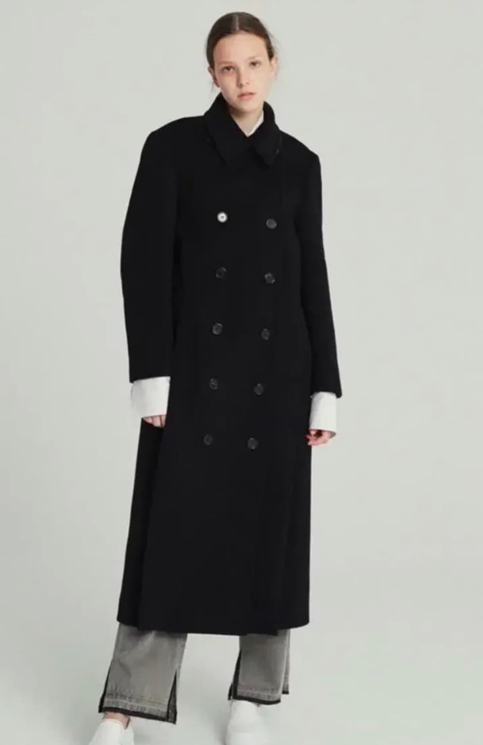 렉토 더블 브레스트 롱코트 상품이미지1