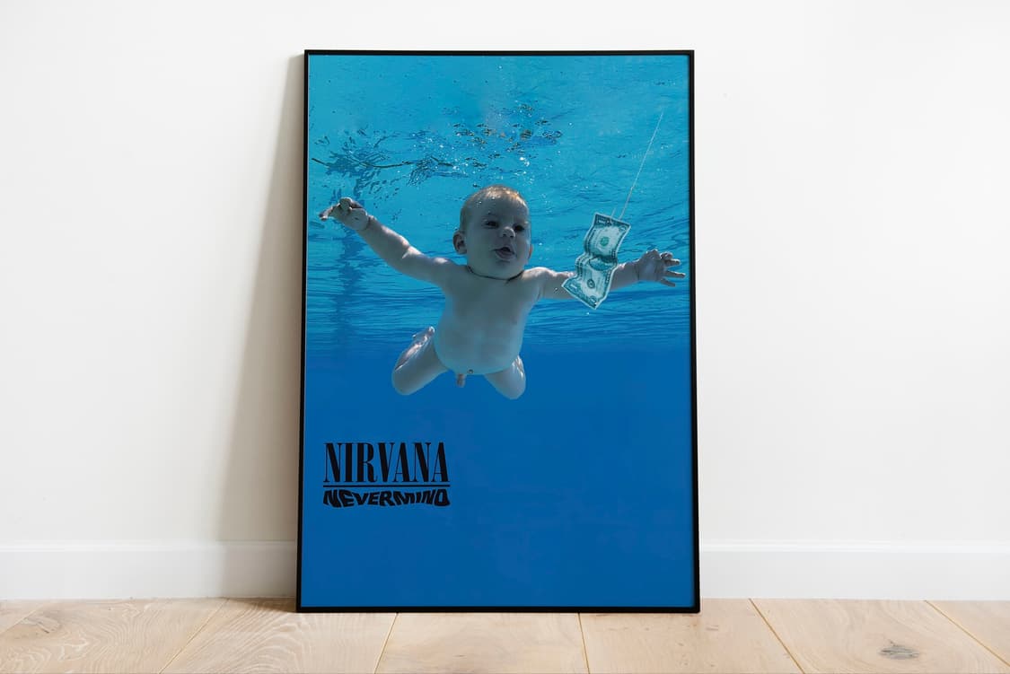 너바나 락밴드 포스터 대형 액자 50x70cm 상품이미지2