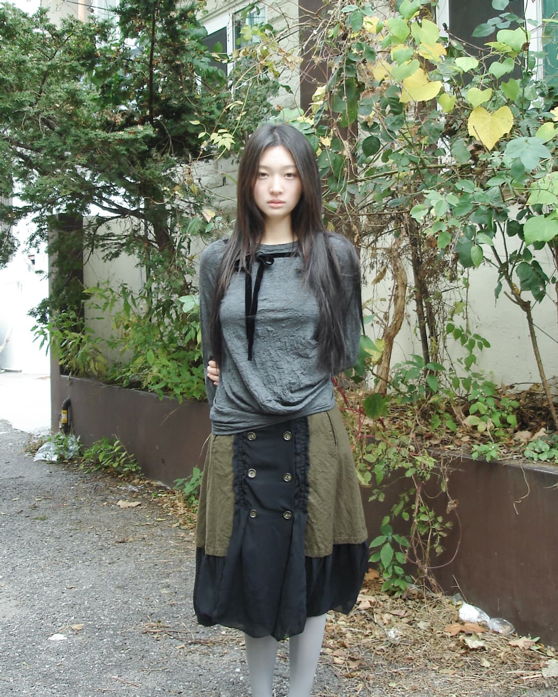 COMME des GARÇONS tricot velvet-tie top 상품이미지8