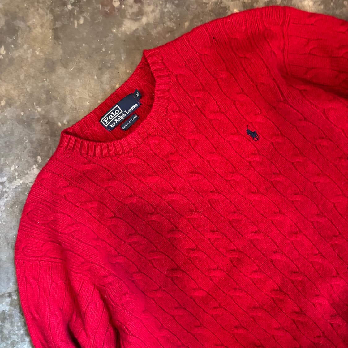 올드 폴로 랄프로렌 케이블 울 스웨터 상품이미지4