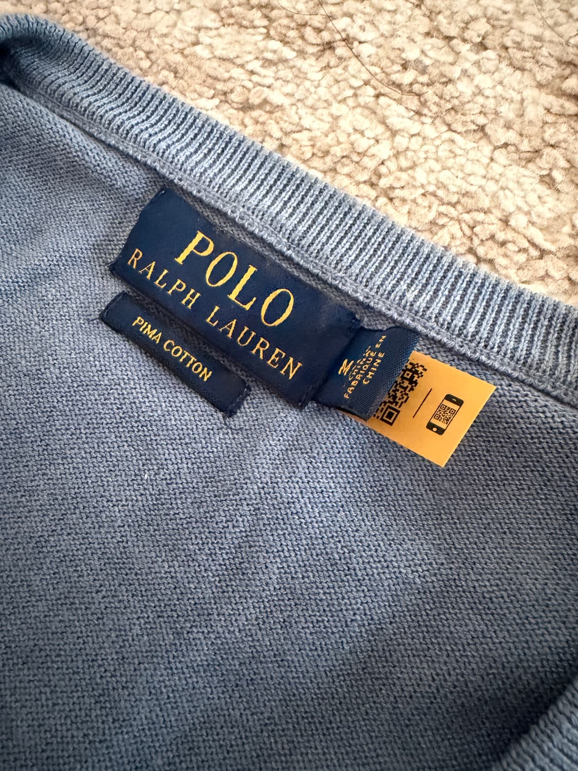 (정품) 폴로 피마코튼 브이넥 니트 상품이미지3