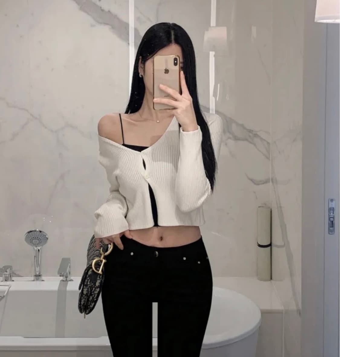 아이보리 골지가디건 상품이미지6