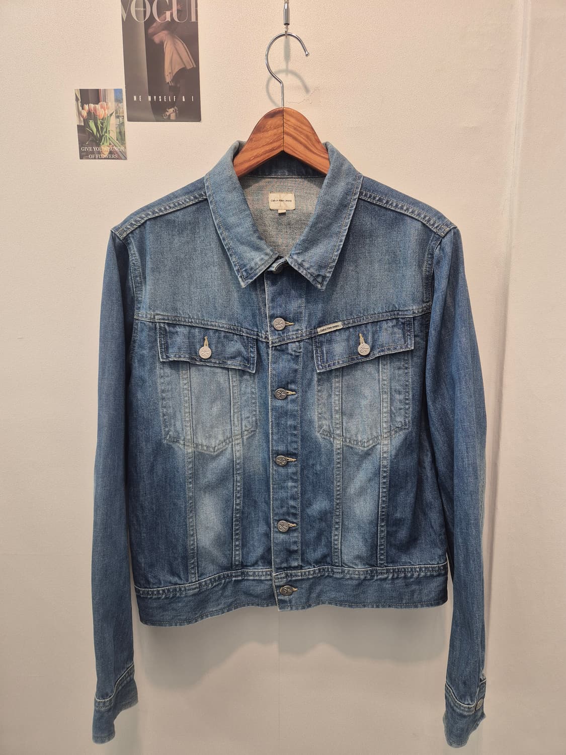 캘빈클라인진 데님 자켓 M 
사이즈   상품이미지1