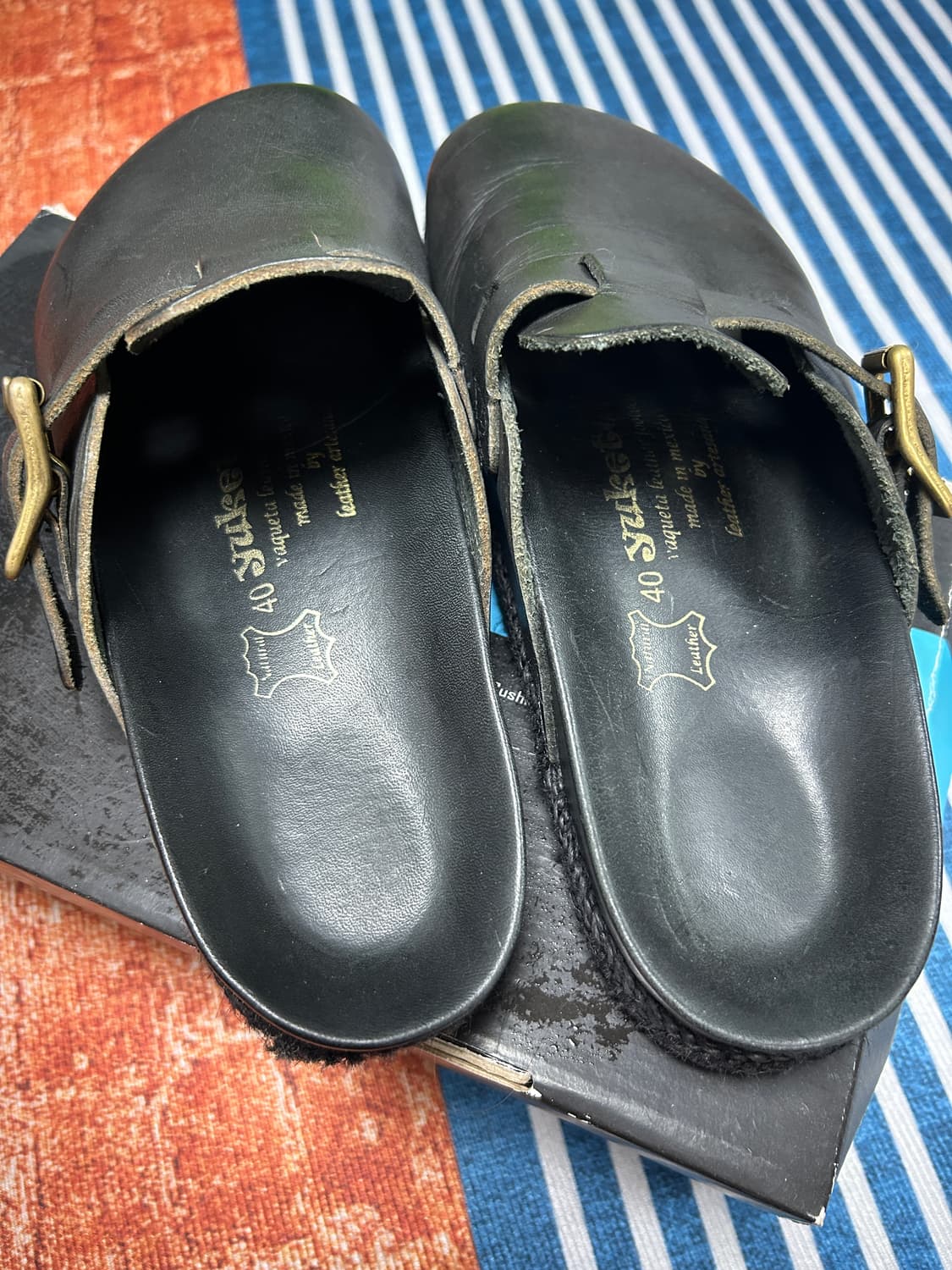 유케텐 레더 보스턴 뮬 슬리퍼 255mm  상품이미지3