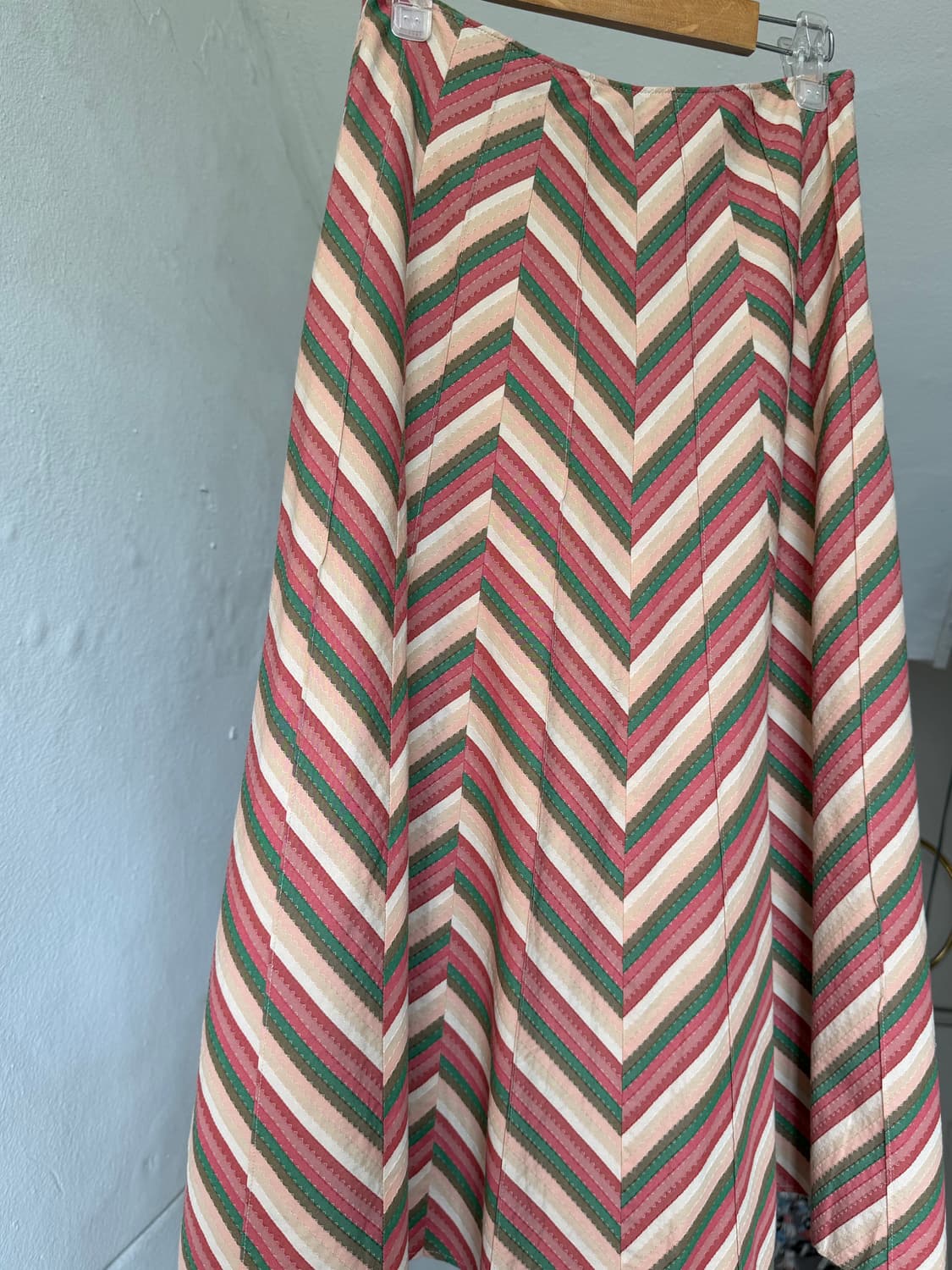 레이온 100% 플레어 a라인 미디 스커트 상품이미지7