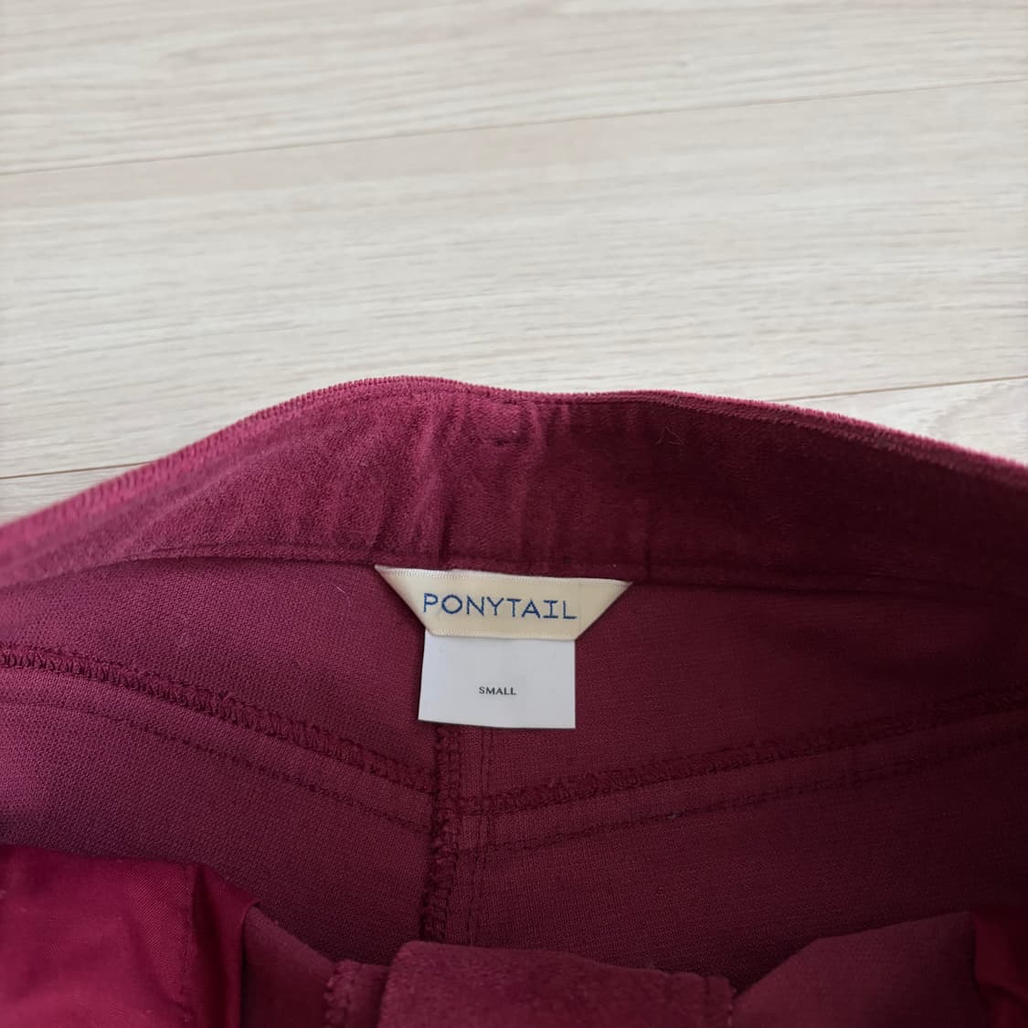 [상태A] 포니테일 벨벳 팬츠 와인 S 상품이미지7