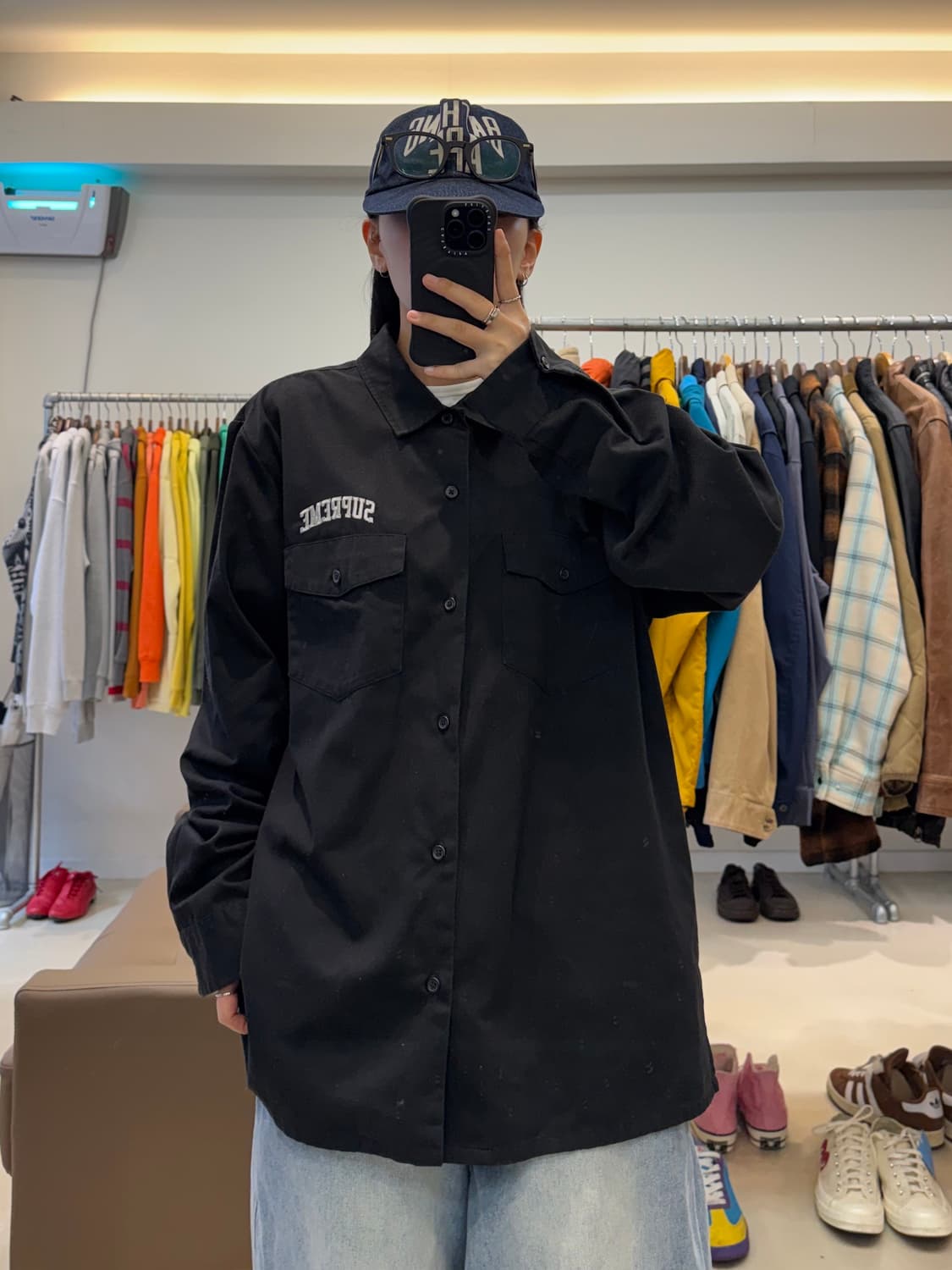 슈프림 듀얼포켓 자수 워크셔츠 상품이미지8