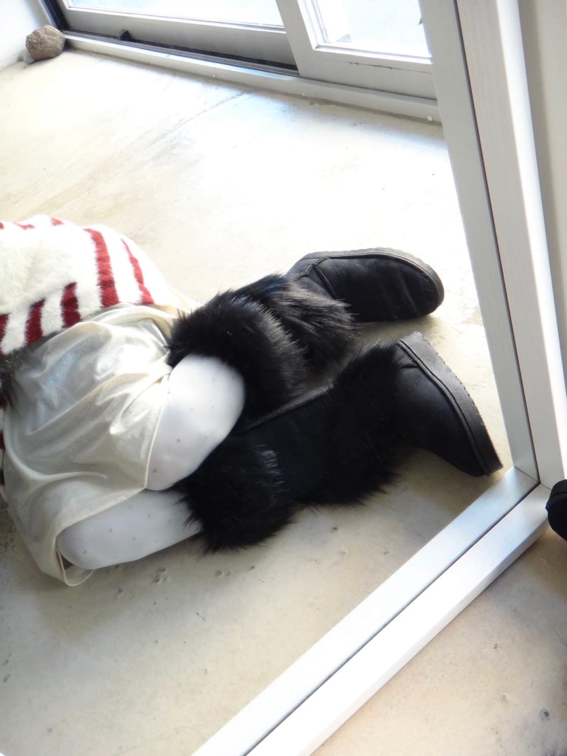 Swirl fur long boots / black 상품이미지7