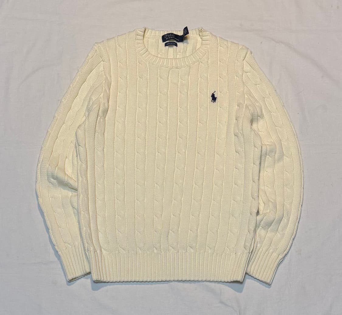 폴로 랄프로렌 꽈배기 케이블 니트 아이보리 크림 상품이미지1