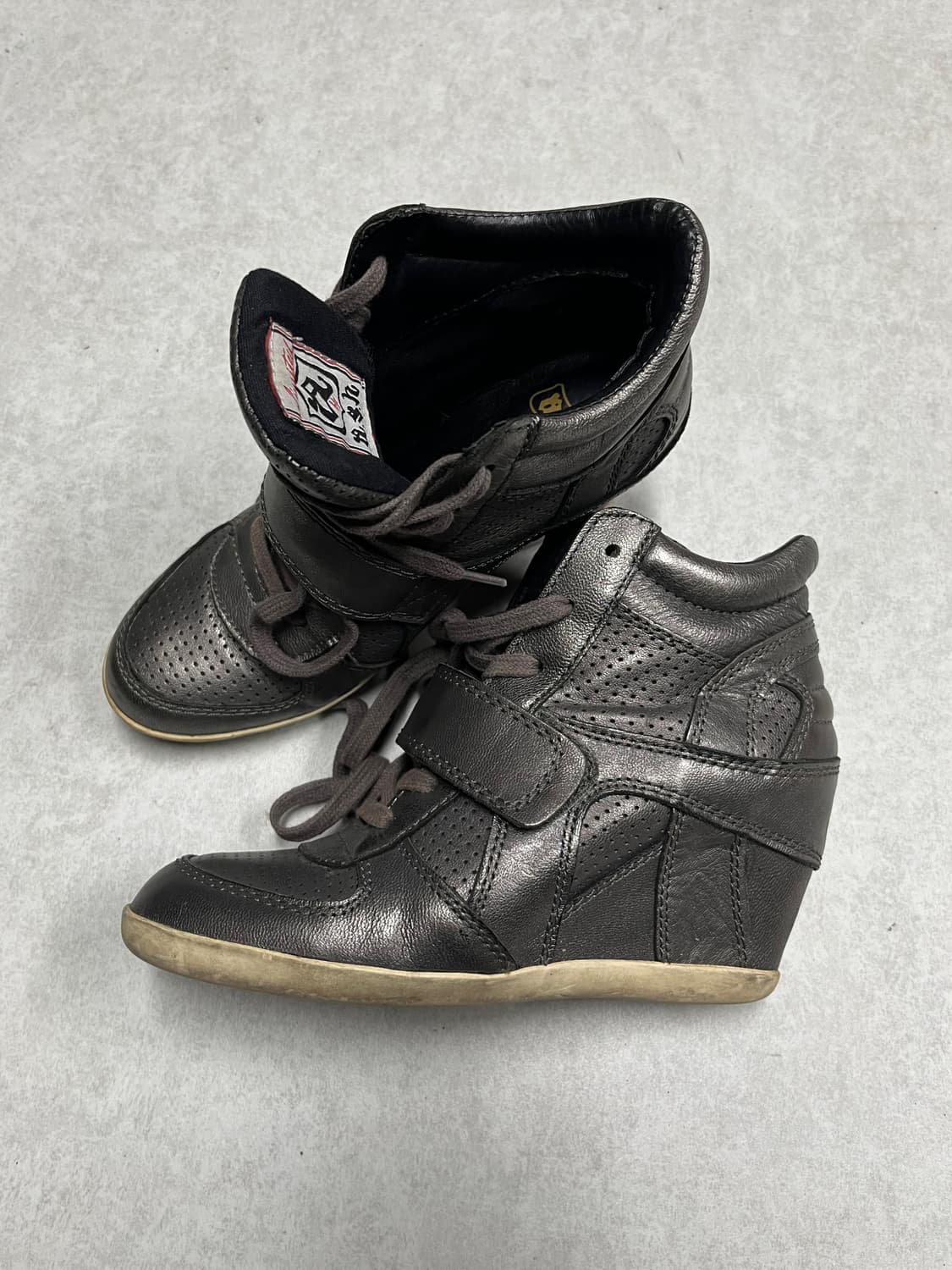 ASH 희귀 보위 웨지힐 하이탑 스니커즈 실버  상품이미지4