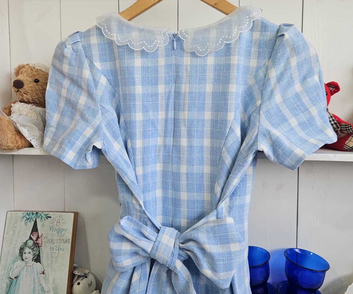 (Secret Honey) 체크 리본 플레어 튜닉원피스 상품이미지6