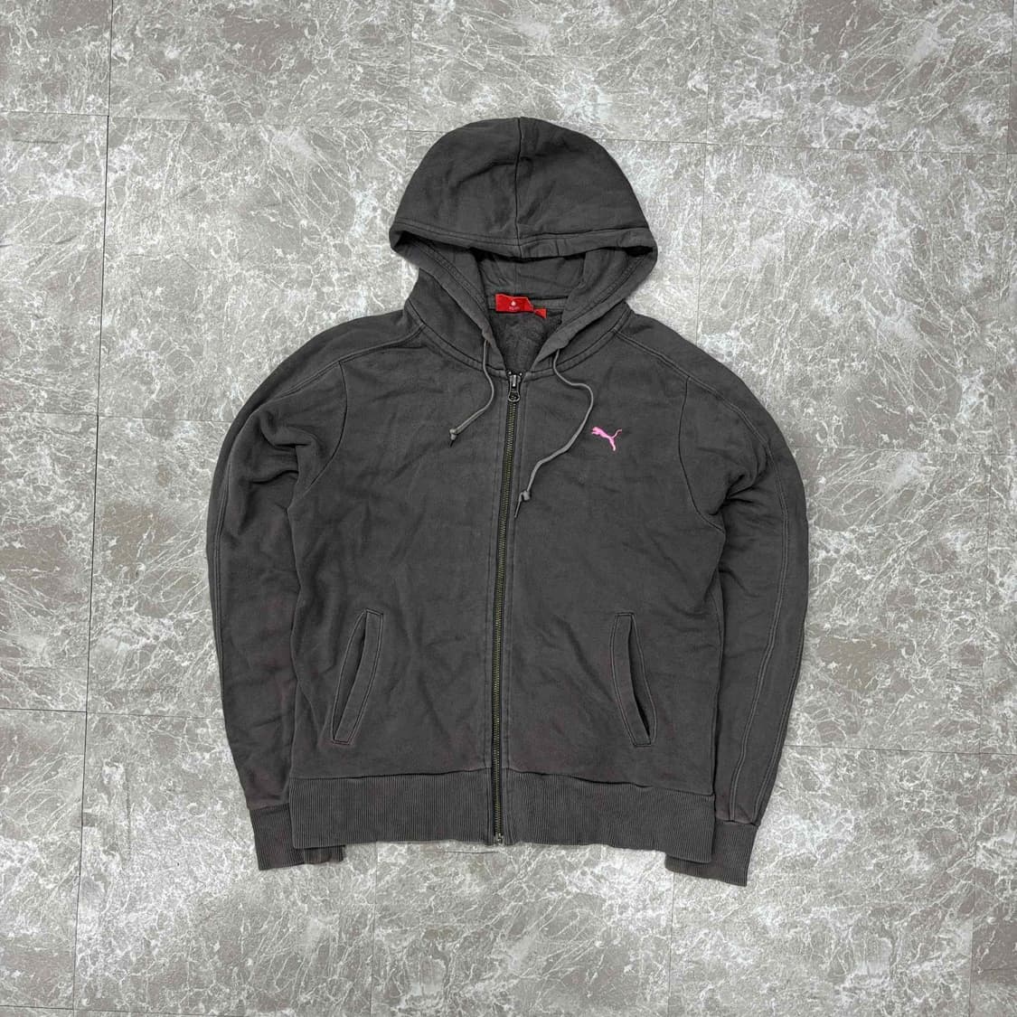 Puma 퓨마 초코브라운 걸즈 후드집업 희귀져지(L) 상품이미지2