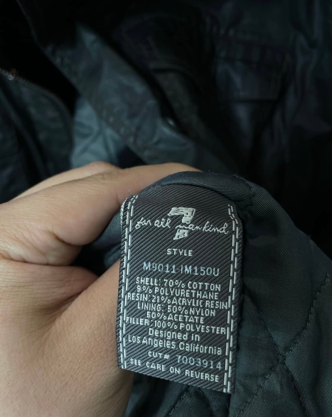 7 for all mankind 코팅 후드 자켓 L 상품이미지2