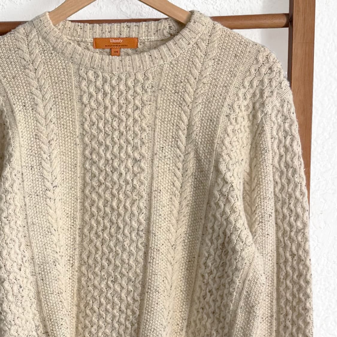 밀크티 케이블 니트 스웨터 상품이미지2