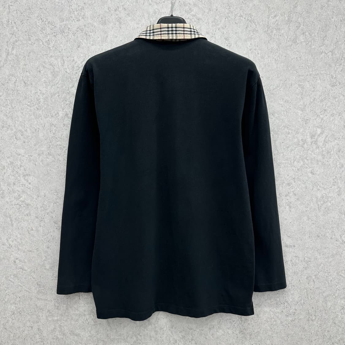 100 버버리 노바체크 남자 긴팔 카라티 상품이미지2