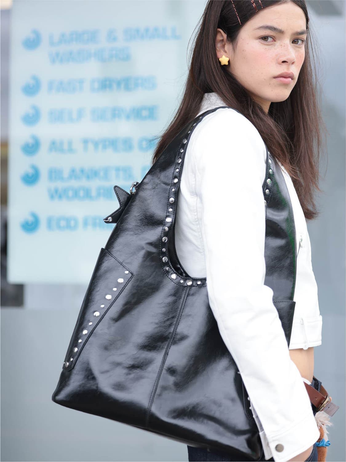 에코데이 레트로 스터드 숄더백 보부상백 상품이미지2