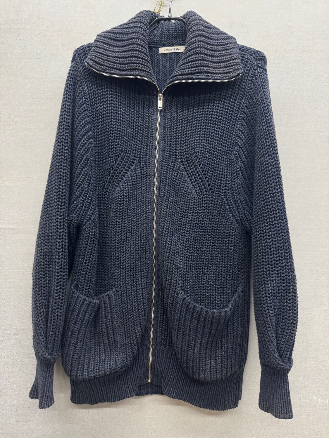 라코스테 코튼/울 터틀 니트 집업 S(L) 상품이미지1