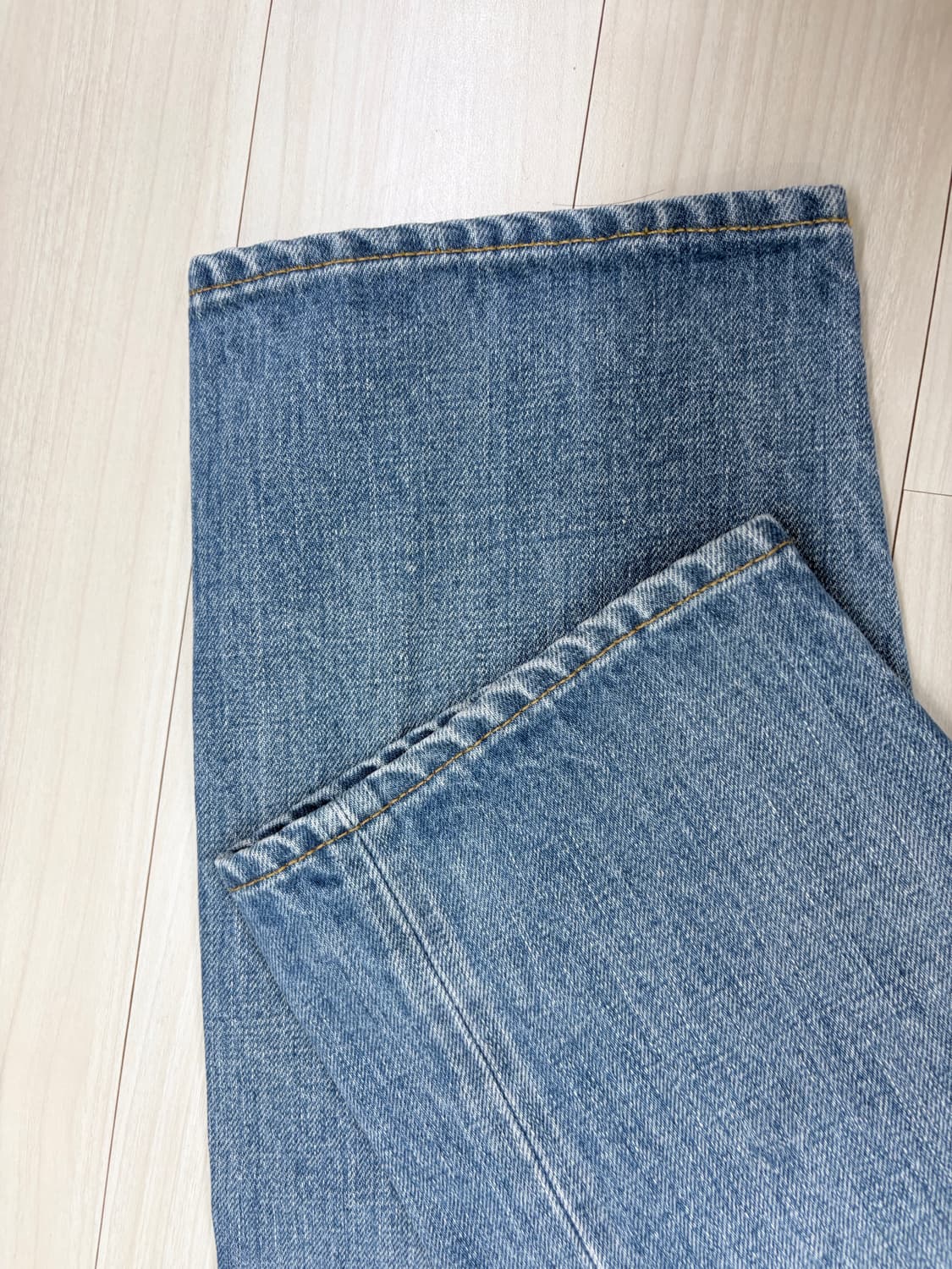 오디너리핏츠 5포켓 앵클진 워시드 인디고, 데님팬츠 30사이즈 상품이미지3