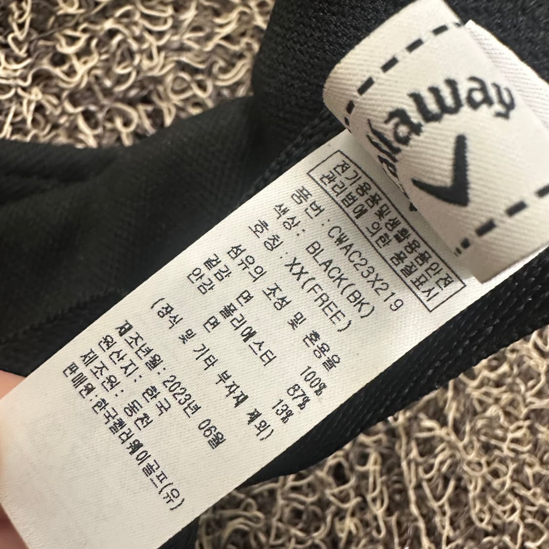 캘러웨이 블랙 썬캡 바이저 골프 모자 F 상품이미지5