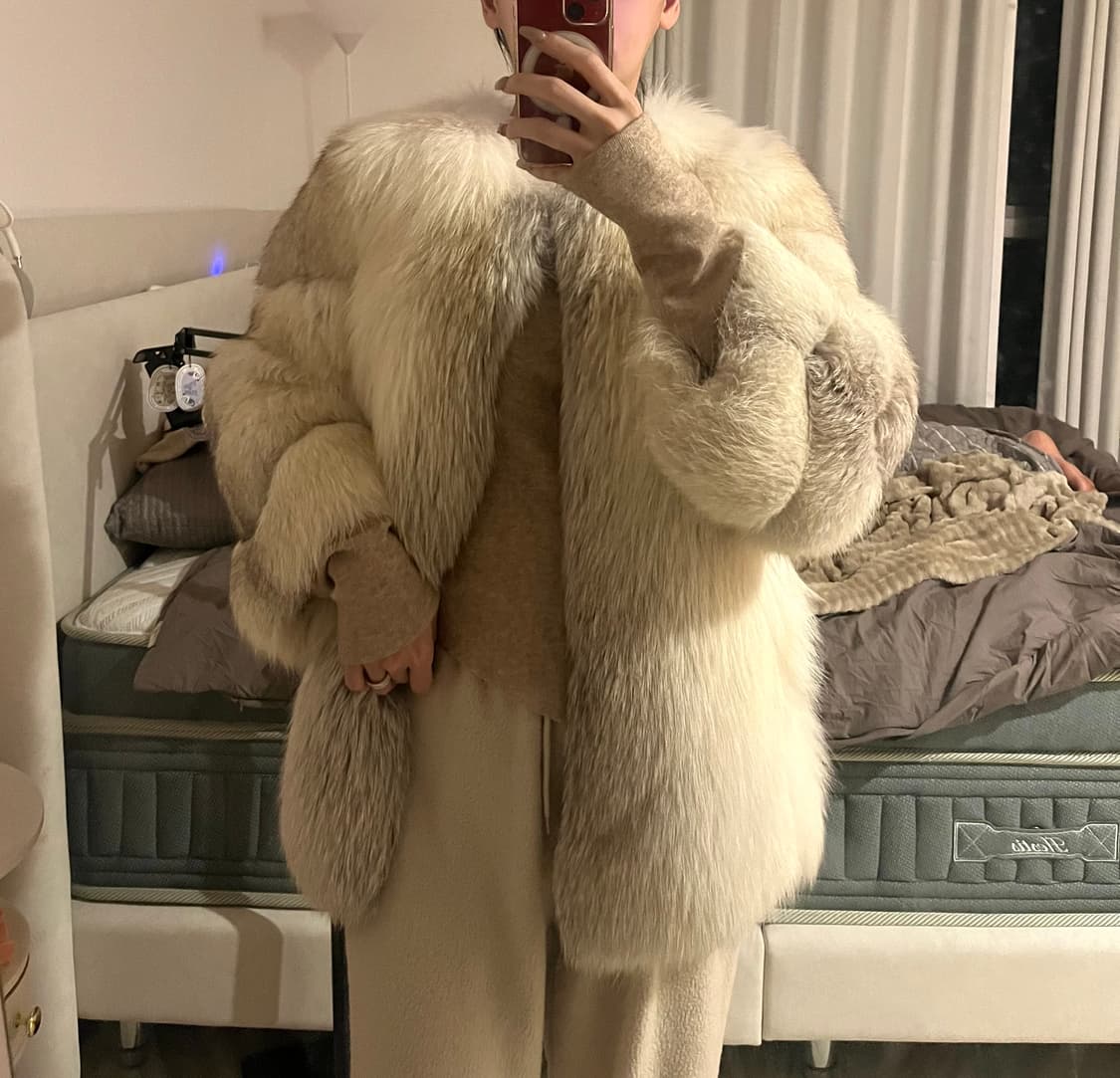 사가폭스 퍼자켓 최상급 sagafox 폭스퍼코트 폼폼이 상품이미지3