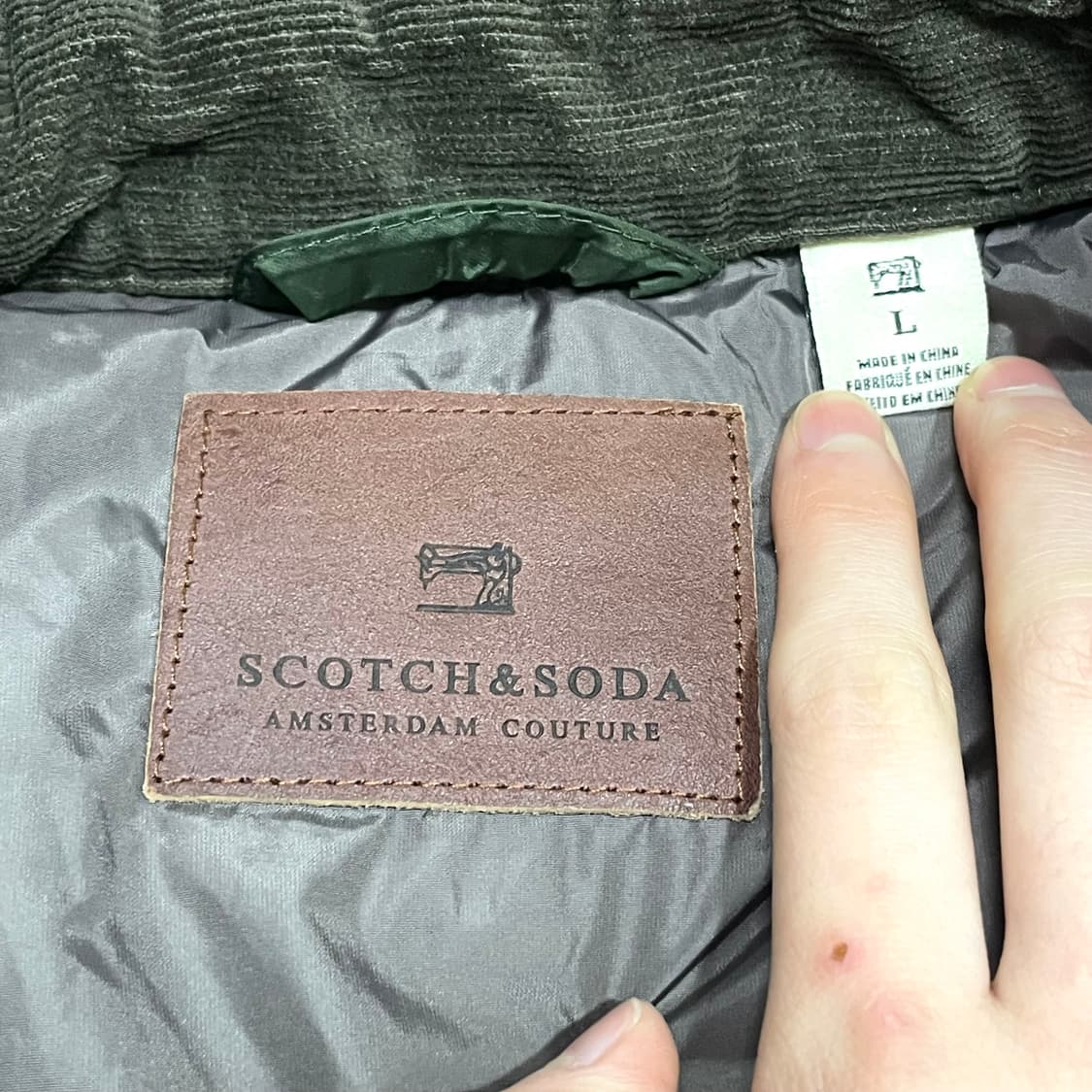 스카치앤소다 다크카키 브라운카라 퀼팅자켓 여성L 상품이미지6