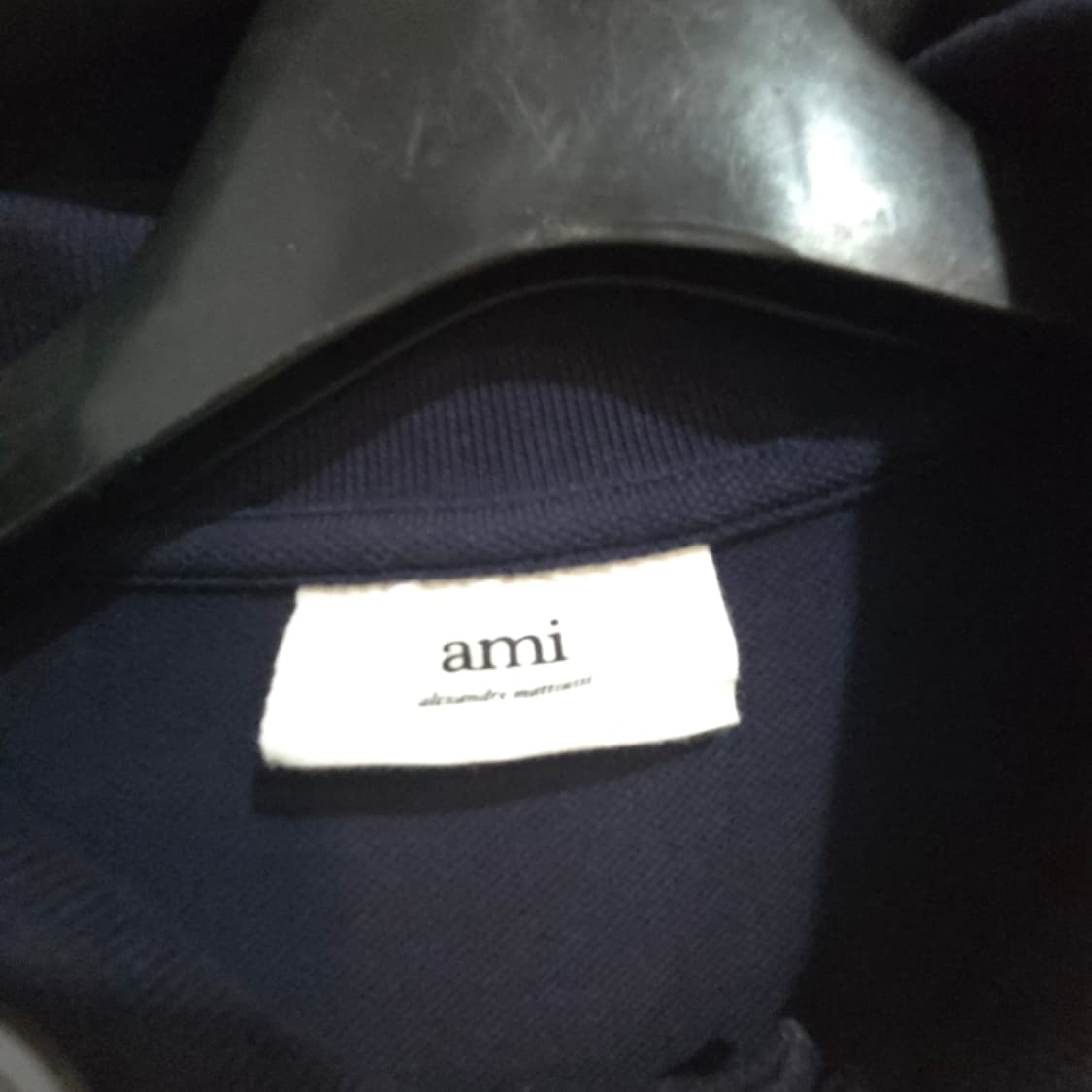 아미 스몰 하트 로고 반팔 폴로 셔츠 네이비 상품이미지5