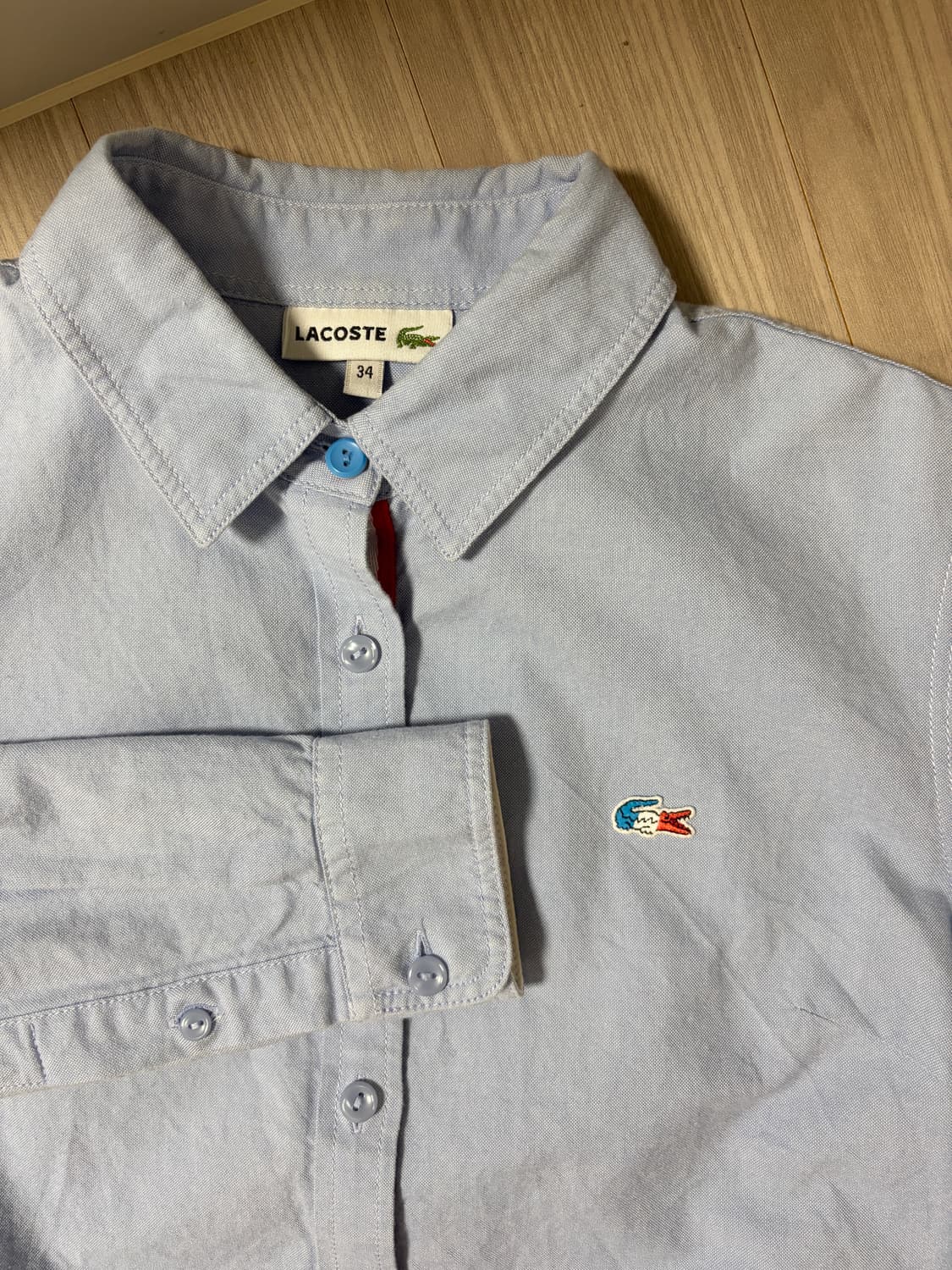 라코스테 여성 셔츠 34 하늘색 상품이미지2