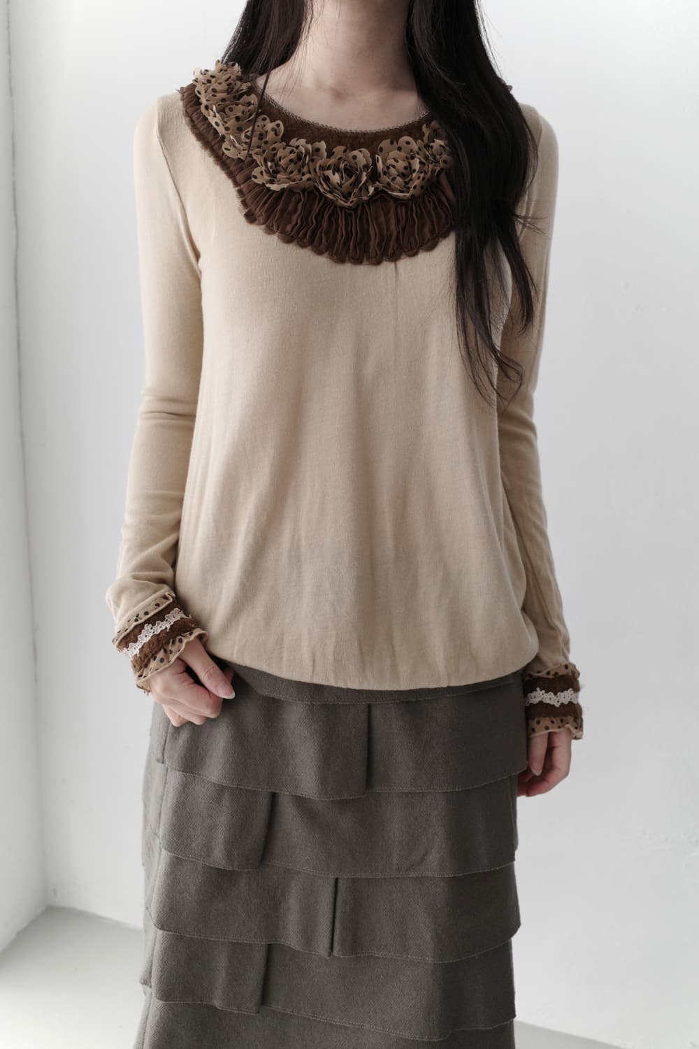 axes famme) flower puff T  상품이미지5