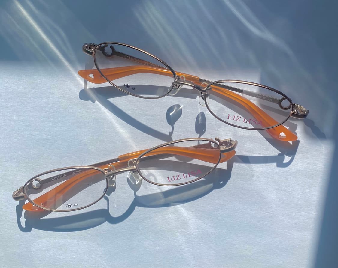 뮤트골드+오렌지브라운 . 리즈리사 안경 긱시크_ 하트갸루 상품이미지2