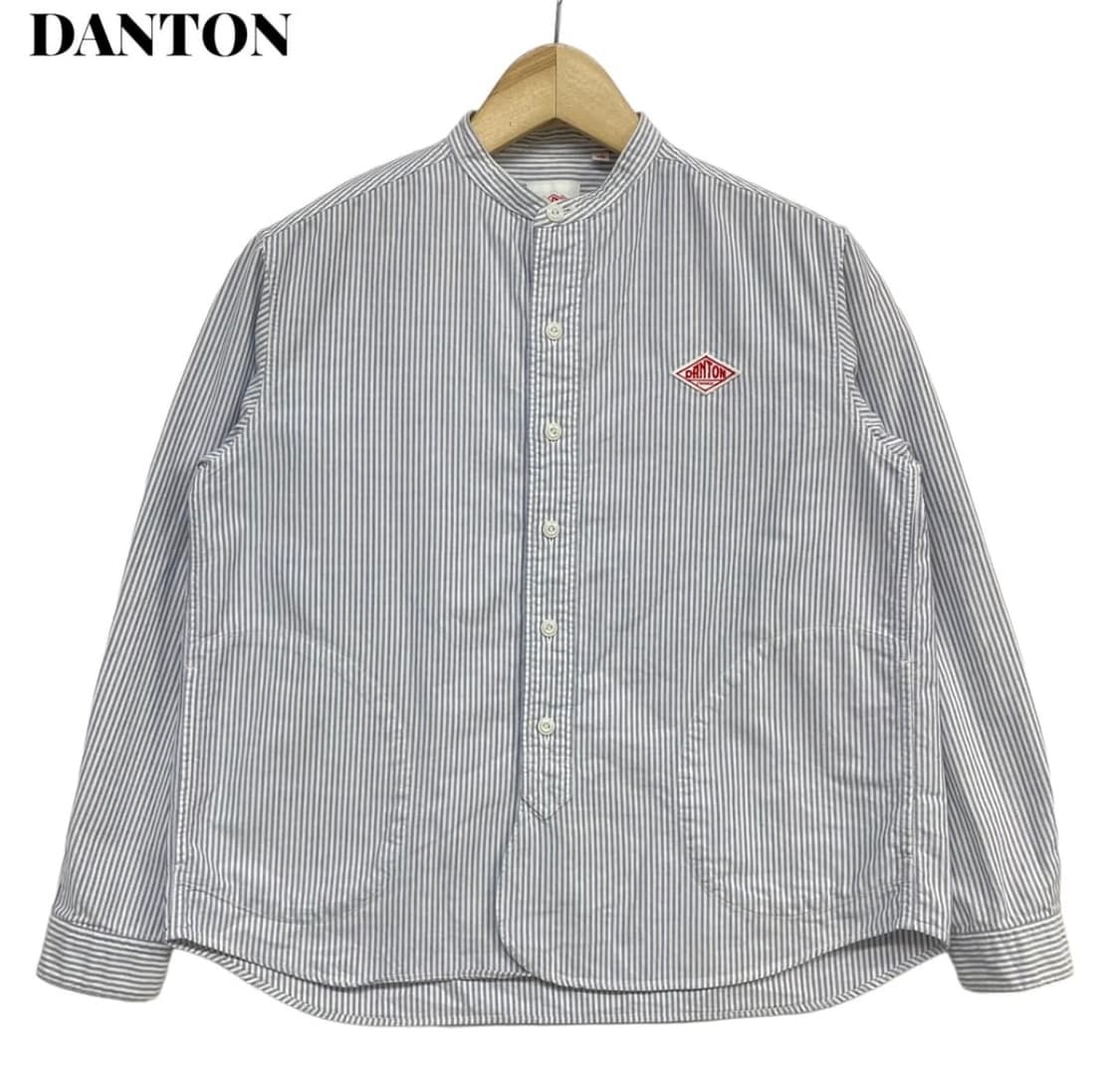 DANTON Stripe Henley Neck Shirt 36 상품이미지1