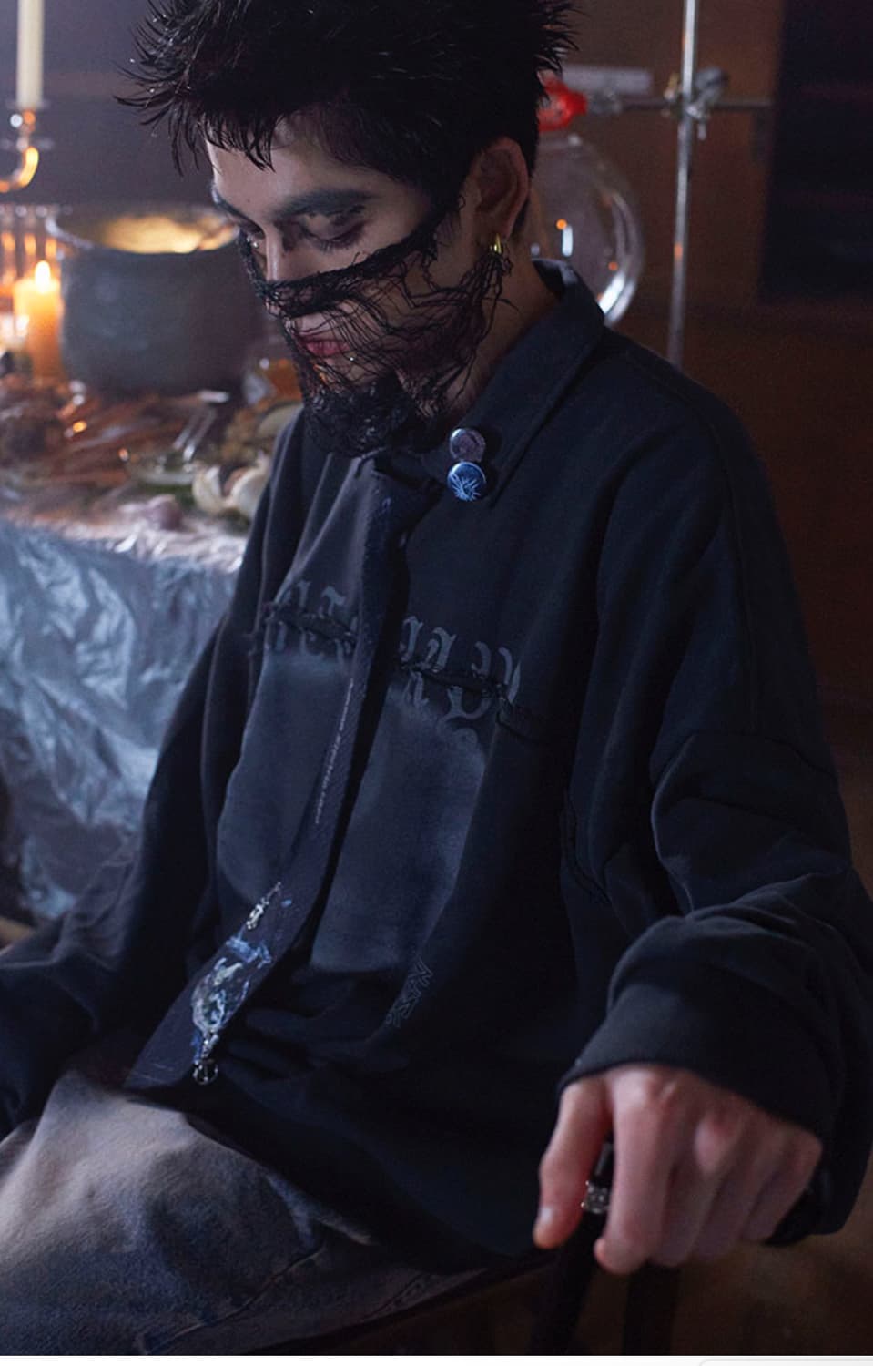 즛토마요 뱃지 폴로 티셔츠 빈티지 블랙 L 새상품 상품이미지6