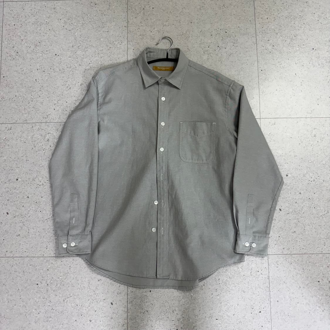 프리즘웍스 옥스포드 오버사이즈 셔츠 그레이 상품이미지1