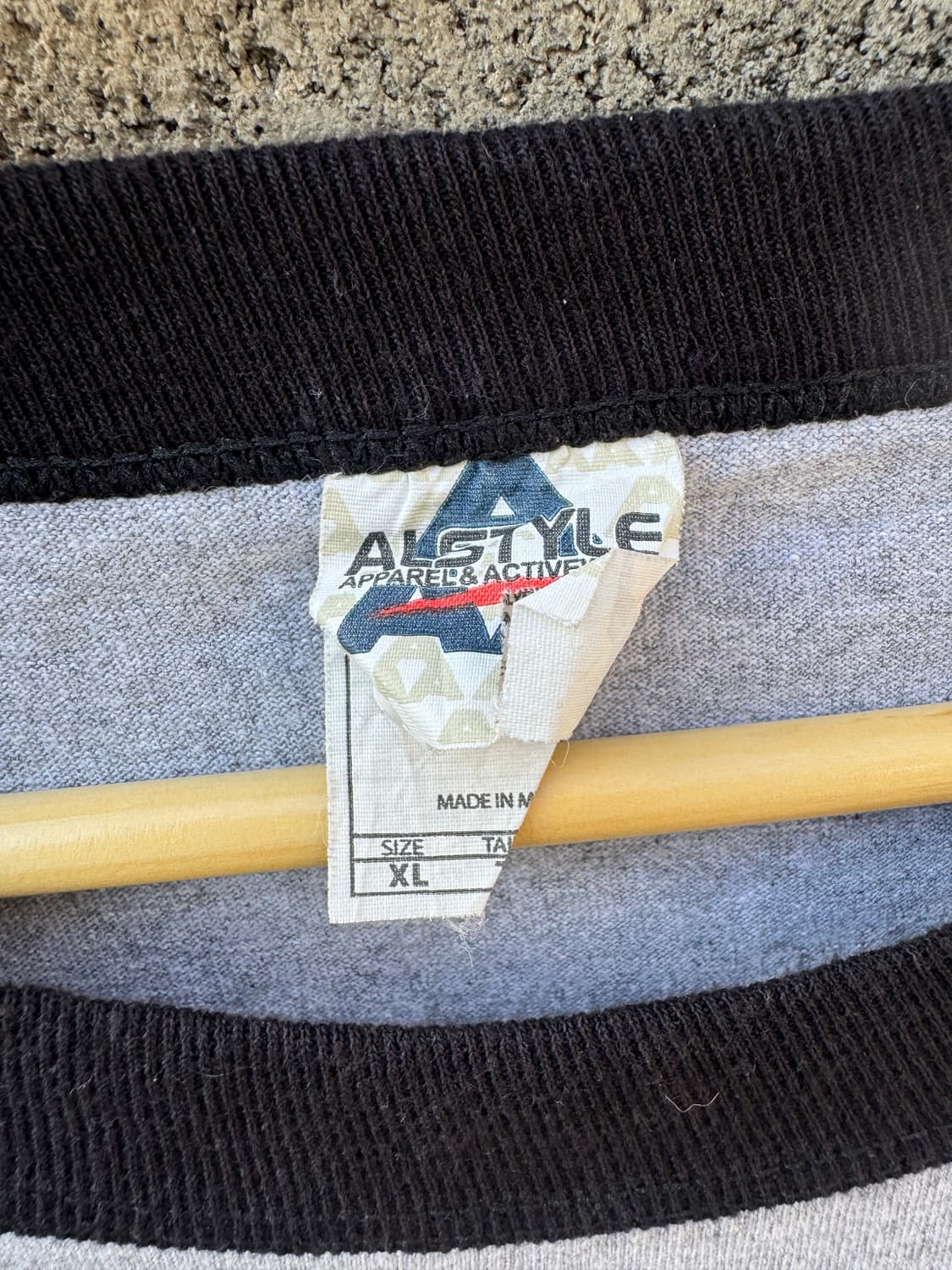 Alstyle 빈티지 캘리포니아공화국 프린팅 링거티 반팔 티셔츠 xl 상품이미지4