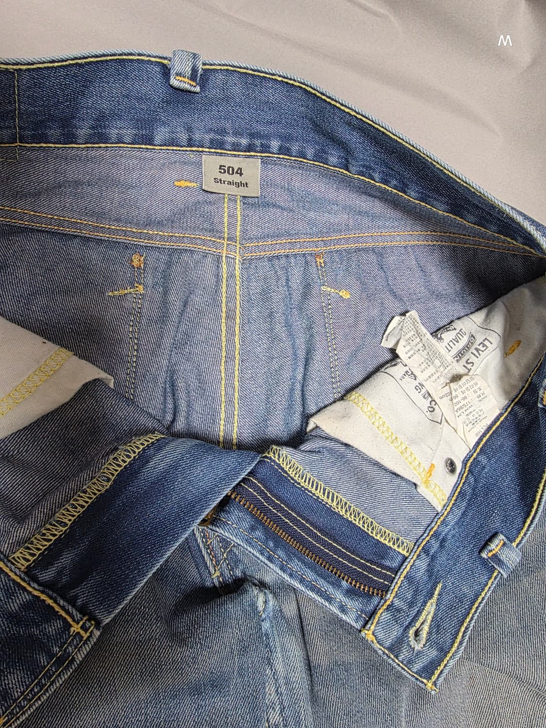 리바이스 504 데미지 워싱 빈티지데님  [W34L34] 상품이미지3