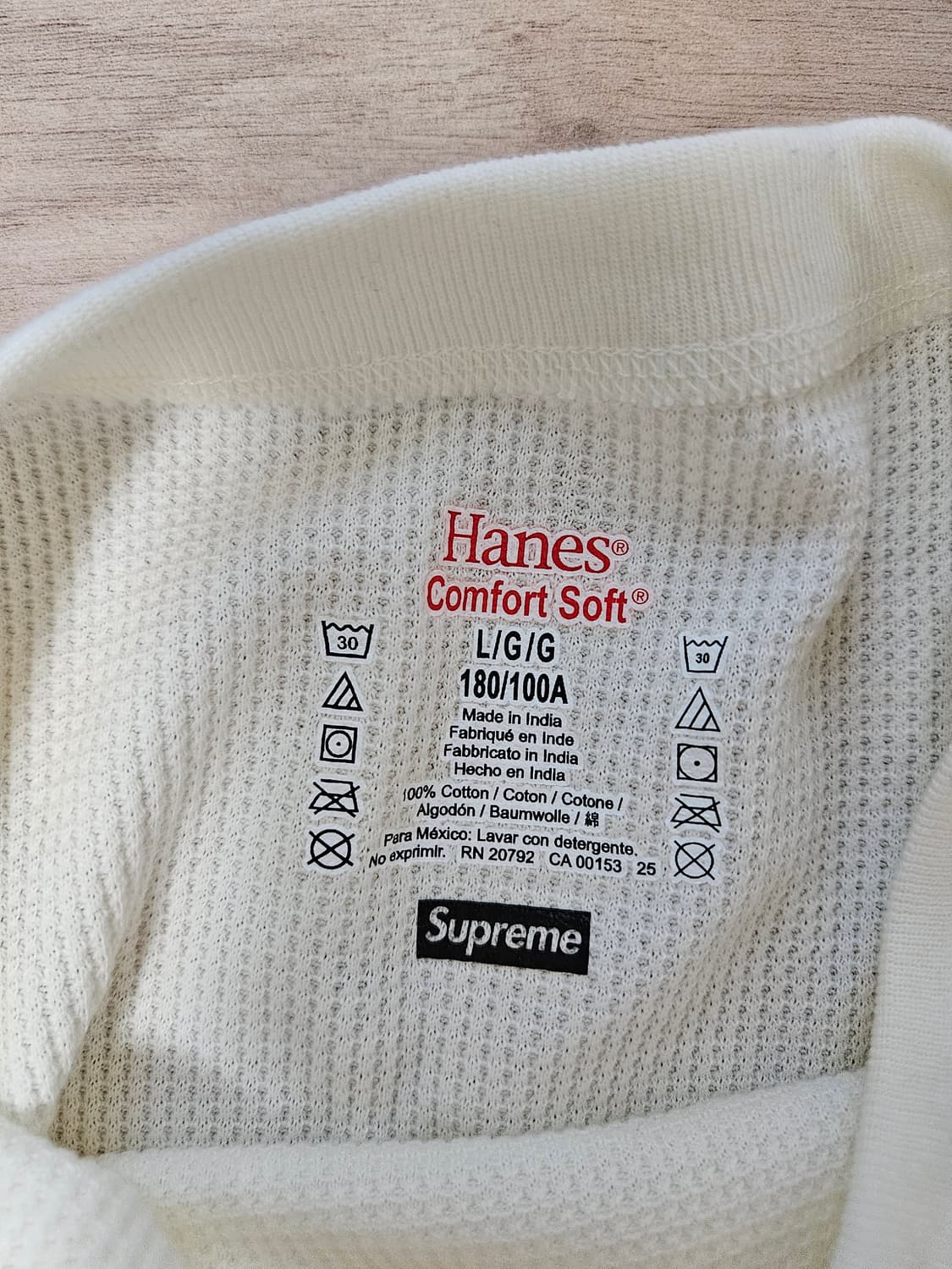 (L) 슈프림 헤인즈 써멀티 와플티 상품이미지3