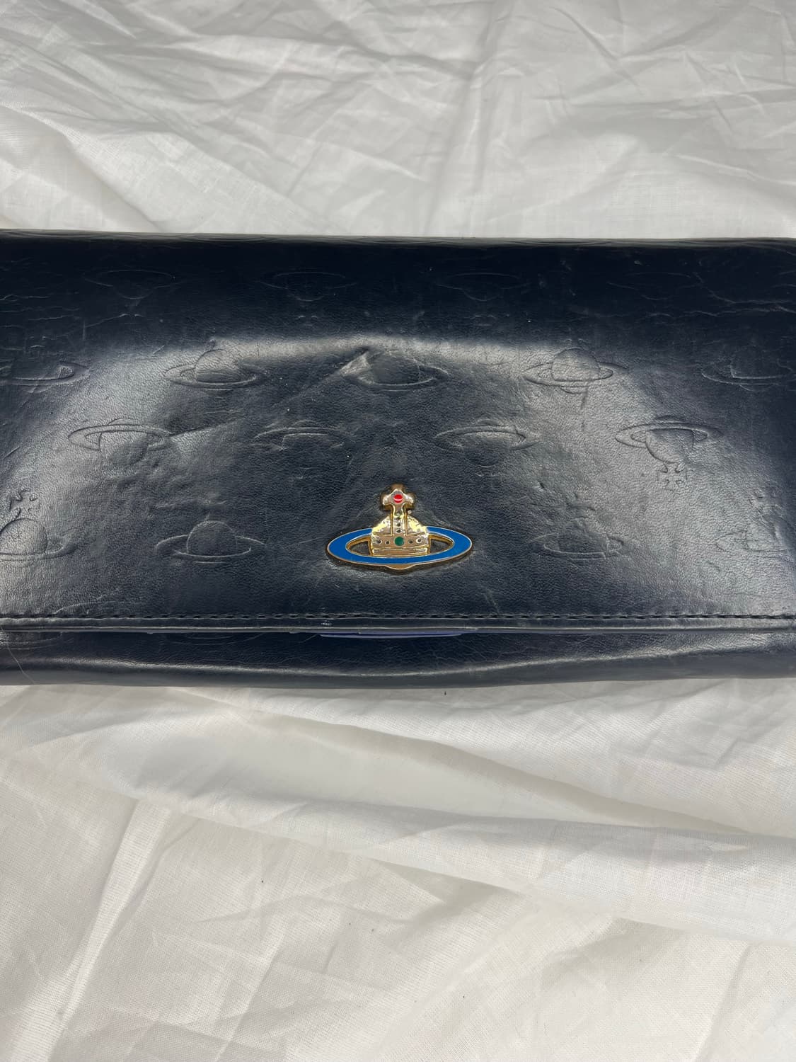 비비안웨스트우드 오브 로고 엠보스드 장지갑 상품이미지1