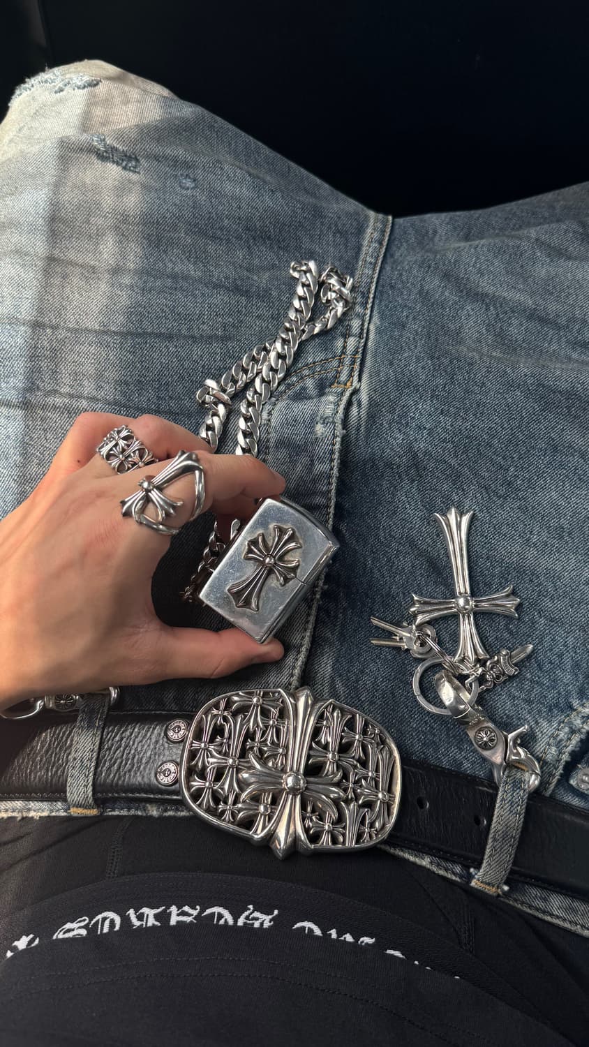 크롬하츠 지포라이터 쿠반 월렛체인 롱 상품이미지10