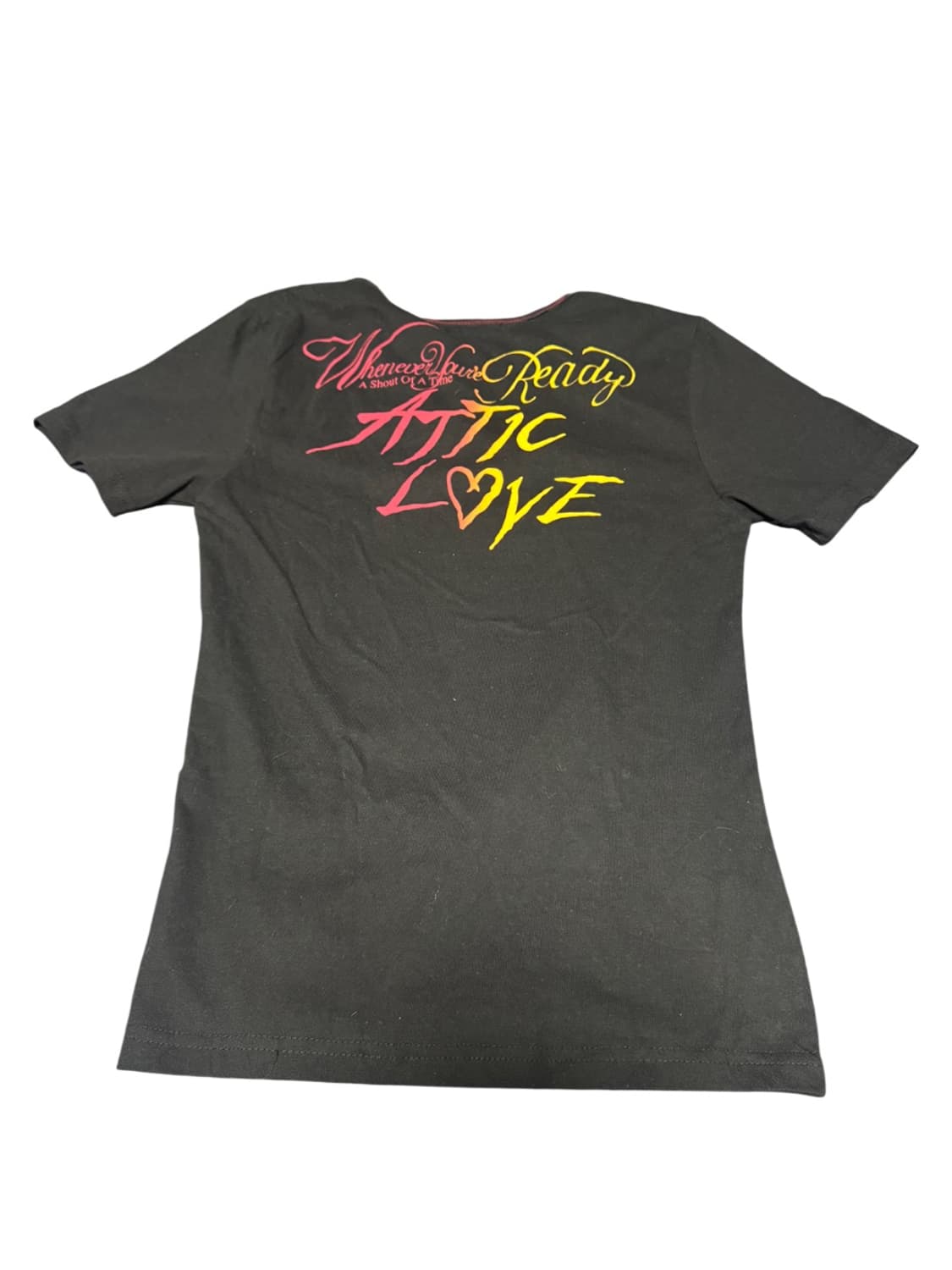 In the Attic Heart Printed Black T-Shirt 상품이미지3