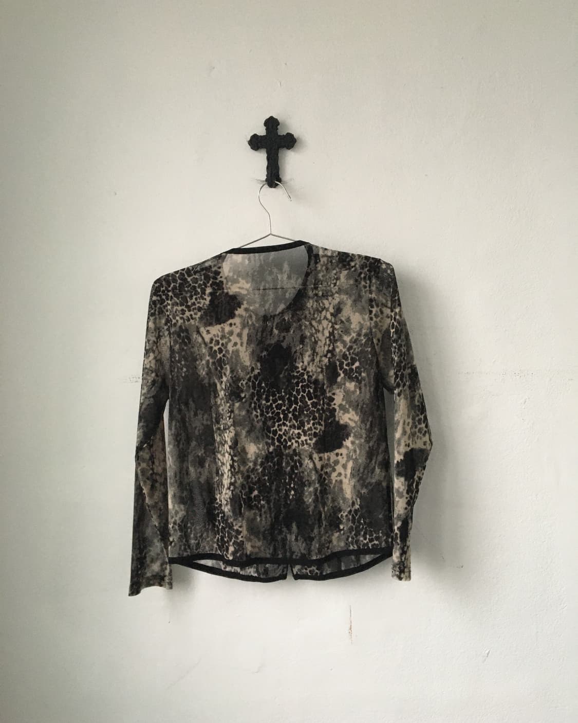 Pattern Mesh cardigan 상품이미지2