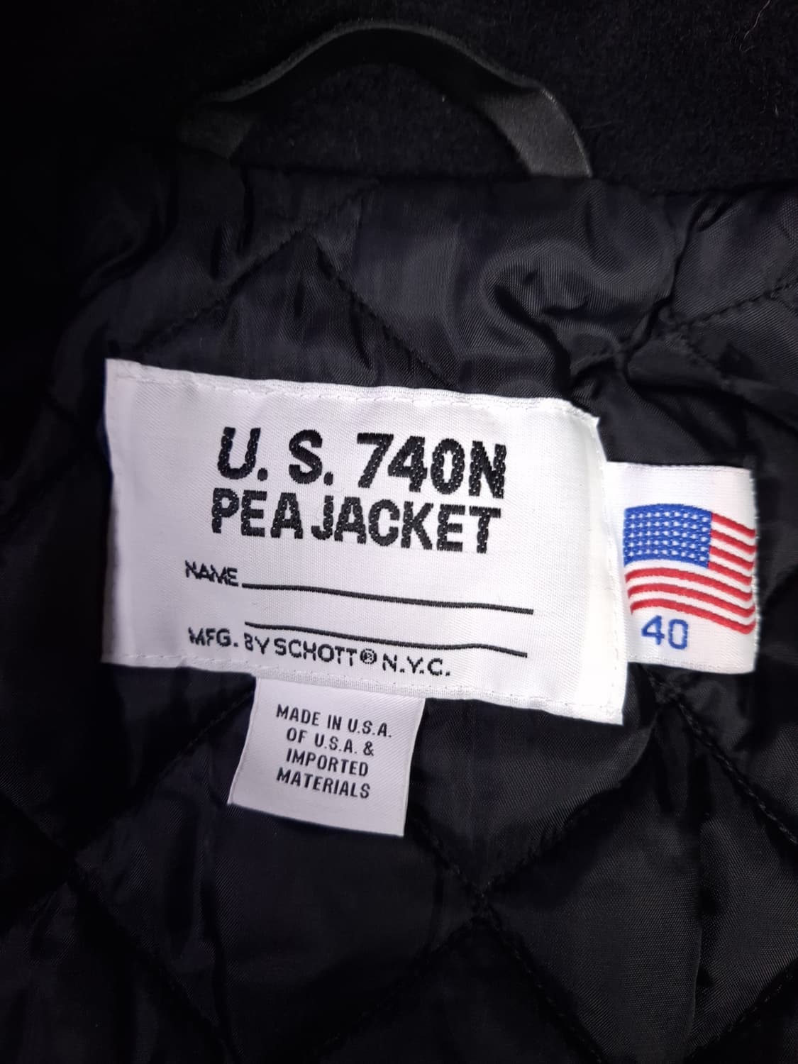 새제품 오리지날 신형 미국제조 미해군 TYPE 쇼트사 울 싱글 피코트 상품이미지4